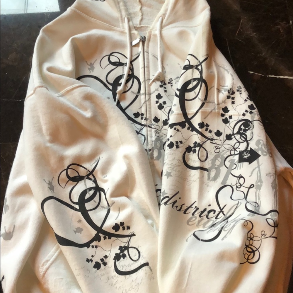 District 81 all over zip up hoody